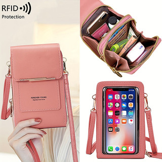 Túi đựng điện thoại di động đeo chéo nhỏ Túi đeo chéo nữ Hàn Quốc Ví Mini Ví đựng thẻ Hỗ trợ màn hình cảm ứng