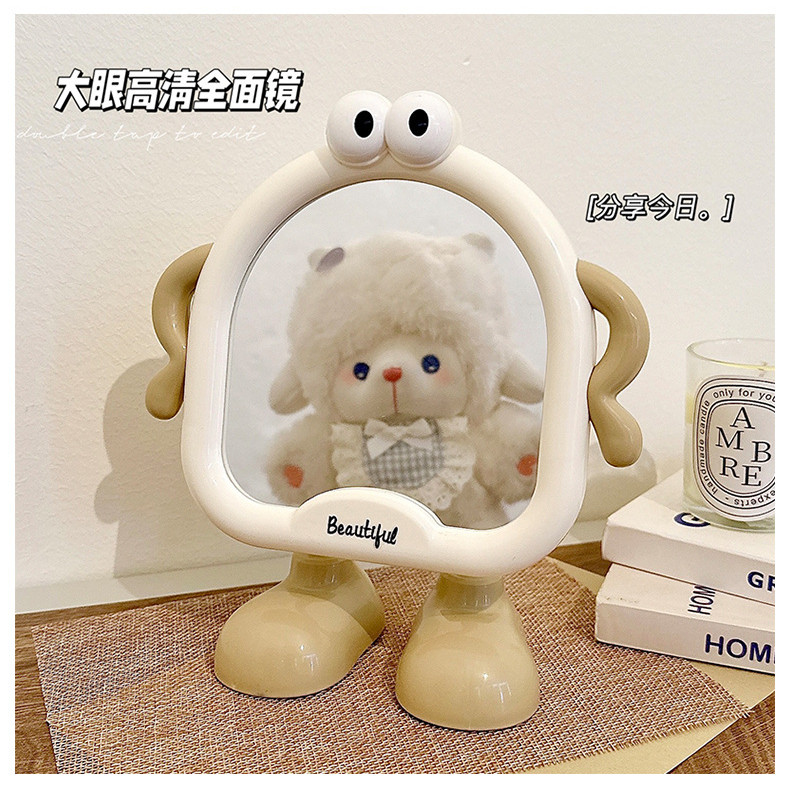Gương trang điểm để bàn dễ thương di động cho ký túc xá phòng ngủ