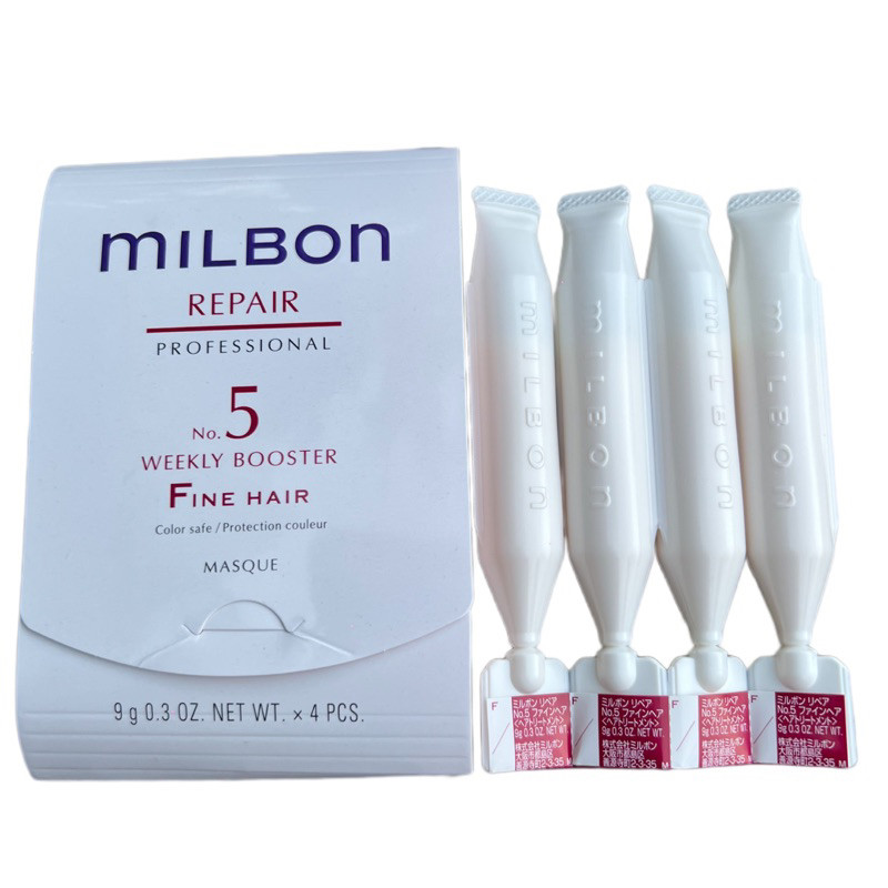 Kem dưỡng phục hồi chuyên sâu Repair Milbon No.5 Weekly Booster Masque 4x9g ( tại nhà ) [ MK ]