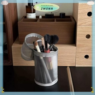 ZMONH Lưới Kép Cọ Trang Điểm Túi Bảo Quản Bàn Chải Di Động Hộp Đựng Bàn Chải Dung Tích Lớn Đơn Giản Giá Đỡ Xô Du Lịch Túi Đứng