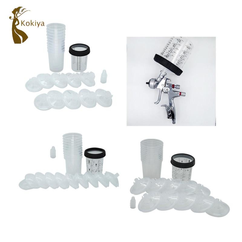 Cốc phun 165 / 400 / 600ml Cốc trộn sơn dùng một lần Nồi phun cốc sơn có nắp đậy