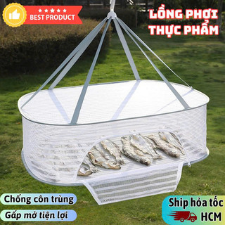 Lồng Phơi Thực Phẩm Bunnies House 3 Tầng – Lưới PE Cao Cấp Gấp Gọn, Treo Đa Năng Ngăn Côn Trùng