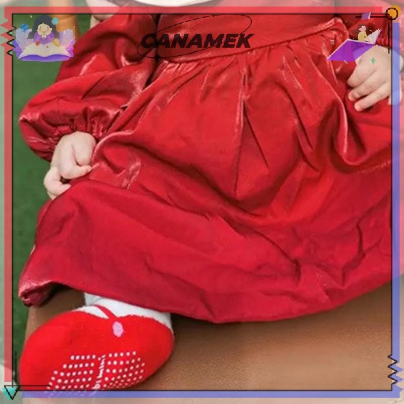 CANAMEK 1 Cặp Khiêu Vũ Chống Trượt Trẻ Em Tập Đi Tặng Tất Bé Gái Phụ Kiện Sơ Sinh Trẻ Em Trẻ Sơ Sinh Quần Áo Dễ Thương CSF