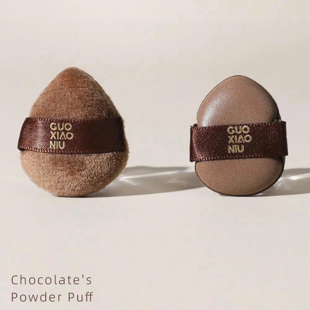 Set 6 bông mút Guoxiaoniu chocolate bông phấn trang điểm đa năng dùng ướt và khô