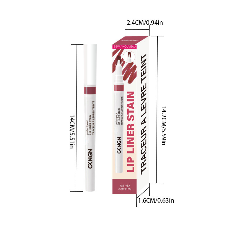 YW Sản phẩm Hot Lip Liner Chống thấm nước lâu dài Phác thảo hai trong một Lip Plump Lip Color