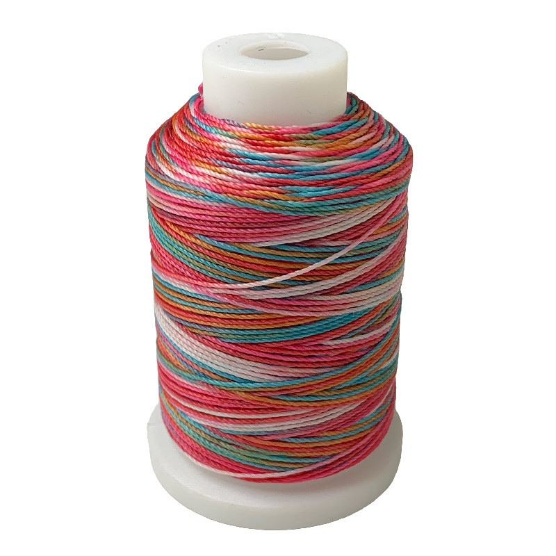 9 Dây Màu Gradient Nam Mỹ Sợi Sáp Bện Dây Phân đoạn Sợi Nhuộm Qianli Jiangshan Sợi Sợi Nhiều Màu Dây Bện