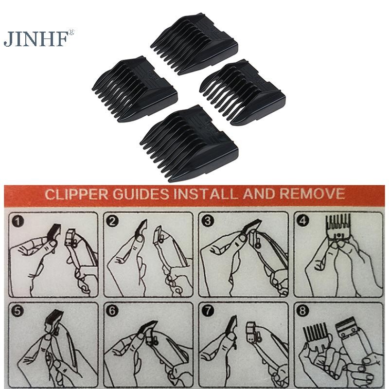 JINHF 4 Cái / bộ Hướng Dẫn Cắt Tóc Bộ Dụng Cụ Làm Tóc Limitb Tông Đơ Tóc Máy Cạo Râu HOT