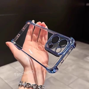 Ốp Điện Thoại Cho Oppo A6 Pro A6Pro A6x A6t Pro 4G 5G 2025 Vỏ Trong Suốt Chống Sốc Mạ Vuông Túi Khí Chống Rơi Bảo Vệ Ống Kính Máy Ảnh Phong Cách Mới Ốp Lưng Chống Sốc