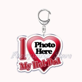 Custom Text I Love My Boyfriend Girlfriend Keychains Key Chain Photo Wife Mommy Daddy King Queen Personaliz