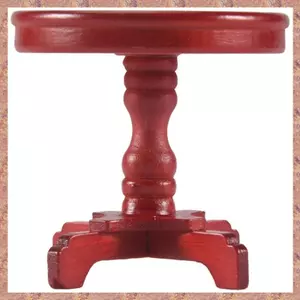 1 / 12 Nhà búp bê Nội thất bằng gỗ Bàn tròn thu nhỏ (R F C V)