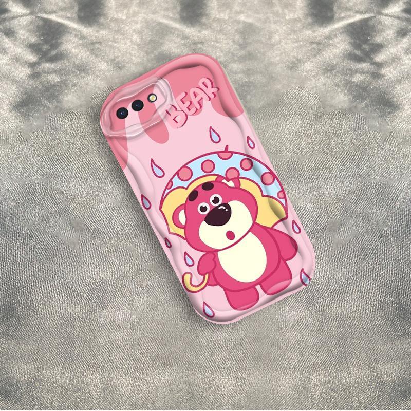 Ốp Silicon Hoạt Hình Cho OPPO A3S A1K A12E AX5 Realme C2 Bảo Vệ 3D Vỏ Điện Thoại Mềm TPU Lotso Bear Kirby Ốp Lưng Chống Sốc