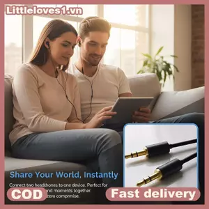 Littleloves1 Y Splitter Cáp Âm Thanh 3.5 Mm 1 Nam Sang Dual Nữ Ja Tai Nghe Adapter Cho Qui Âm Nhạc Chia Sẻ Trong Cafe Hoặc Park VN