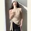 Áo yếm nữ phong cách mới bên bờ biển Phong cách kỳ nghỉ chéo đeo vai in hình eo hẹp Thiết kế kiểu Pháp Áo đẹp