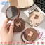 Gương du lịch di động EBINLANDS, Gương bỏ túi Mini họa tiết bánh quế cỡ nhỏ, Phụ kiện thời trang Gương trang điểm gấp kính chất lượng cao Sử dụng du lịch