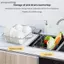 AA 1 Bộ sắp xếp bồn rửa bằng thép không gỉ có thể điều chỉnh với giỏ thoát nước chống trượt Tiết kiệm không gian để lưu trữ mặt bàn nhà bếp VN