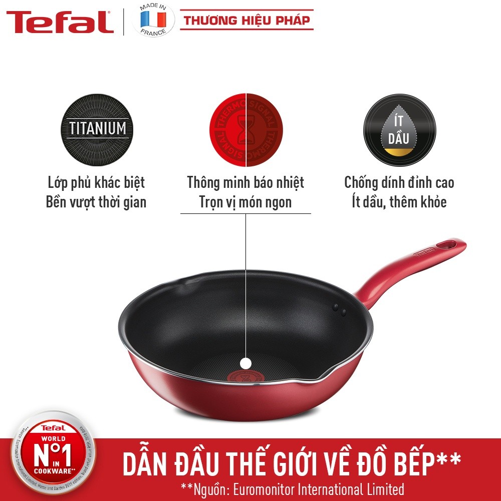 Chảo Sâu Lòng Tefal So Chef 24cm 28cm Chống Dính Titanium, Dùng mọi loại bếp |BH 2 năm