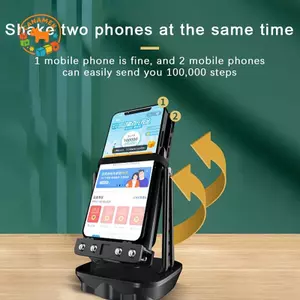 CANAMEK Xoay Tự Động Lắc Điện Thoại Kính Thiết Bị Ghi Bước Hiện Vật Bàn Chải Chuyển Động Bước Máy Đo Bước Giá Đỡ Điện Thoại Di Động CSF