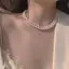 Siyuyan Mới Ngọc Trai Thanh Lịch Đính Hạt Choker Nelace Nữ Tinh Tế Hai Lớp Xương Đòn Dây Xích Nelace Trang Sức Cho Nữ Quà Tặng VN