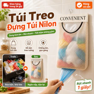 🔥Dung tích lớn túi đựng túi nilon treo tường | Dễ dán túi đựng rác nhà bếp có miếng dán | Túi đựng đồ đa năng chống ẩm