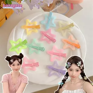 Kẹp tóc BORAGETE Star BB, Kẹp tóc nữ dễ thương Grils Kids Star, Kẹp tóc Barrettes bên đầy màu sắc