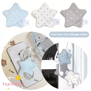 Túi đựng tai nghe TOPTOOLCX, Bộ sắp xếp cáp dữ liệu Wave Point Y2k, Trang trí tai nghe đa chức năng Star Handmade