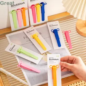 Kẹp Đánh Dấu Trang TUYỆT VỜI, Tự Động Theo Dõi Lật Trang Voi Dễ Thương, Silicon Sáng Tạo Có Hộp Đựng Bút Notebook Trang Chia Cho Trường Học