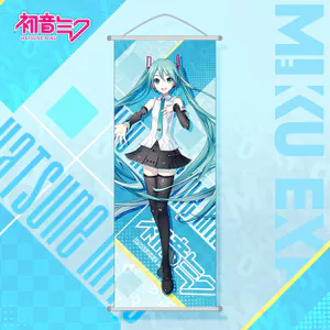 Hatsune Tranh Hatsune Miku Hai Chiều Vải Lụa Nhung Cuộn Vải Tranh Treo Tường Anime Hàng Hóa 6.16