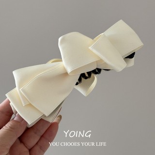 Yoing / Phong Cách Hàn Quốc Cao Cấp Tinh Tế Nơ Lớn Chuối Kẹp Phụ Kiện Tóc