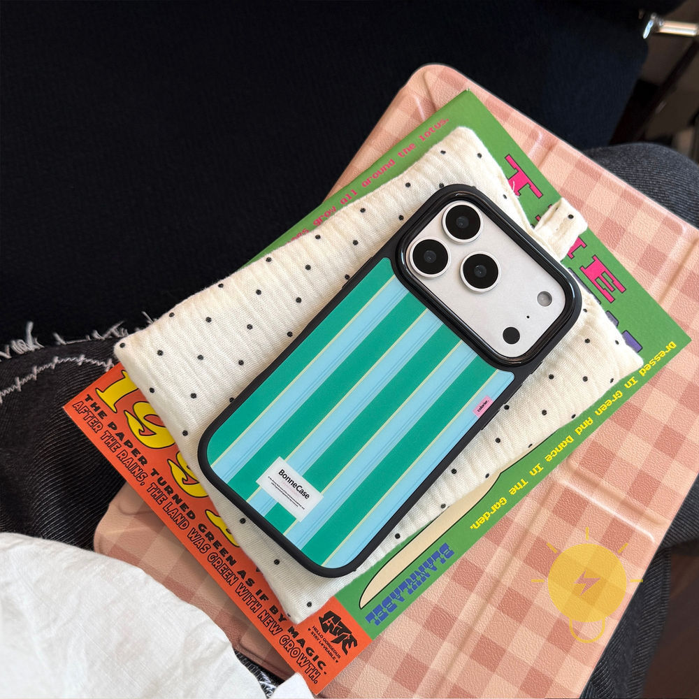 Phone Case For iPhone 17 Pro Max Plus 16 15 14 13 12 TPU Black Aesthetic Korean Cute