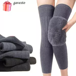 Tay áo đầu gối ấm áp GAVESTO, Plus Nhung chống gió Tấm đệm đầu gối mùa đông chống lạnh, Đàn hồi bền bỉ Hỗ trợ đầu gối dày đa năng Unisex