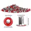 IFANSIN 500 chiếc Grommets Bộ kim loại bền bỉ 2mm Bộ Grommets đầy màu sắc, Bộ đinh tán bền Bộ Grommet nhỏ Đồ thủ công DIY