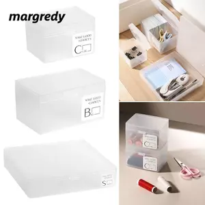 MARGREDY 1 Cái Dụng Cụ Sắp Xếp Thẻ Nhỏ, Bưu Thiếp Trang Sức Phân Loại Hình Ảnh Hộp Bảo Quản, Ngăn Kéo Trong Suốt Bền Hộp Đựng Văn Phòng Phẩm Trống