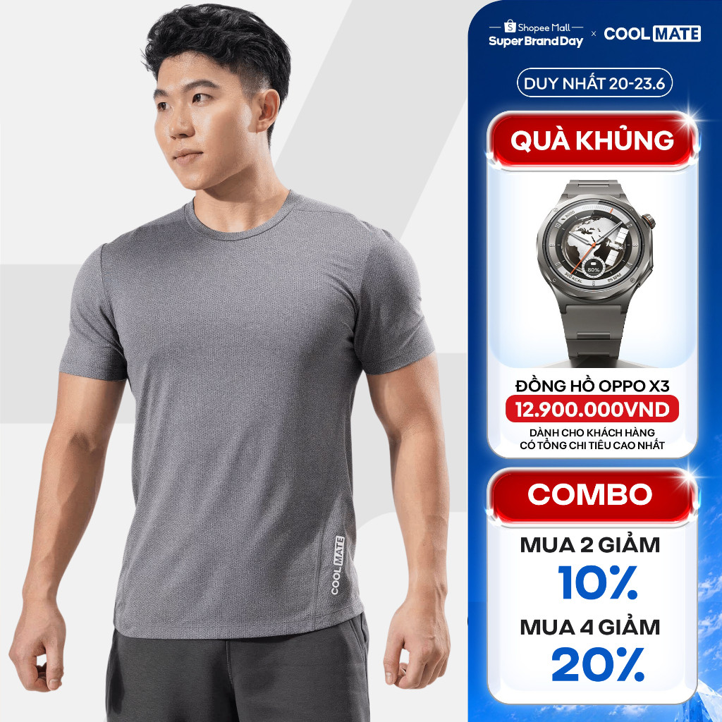 [MUA 4 GIẢM 20%]Áo Thun thể thao đa năng Training I dệt Knit mesh siêu thoáng khí co giãn tốt, thấm hút tốt Coolmate
