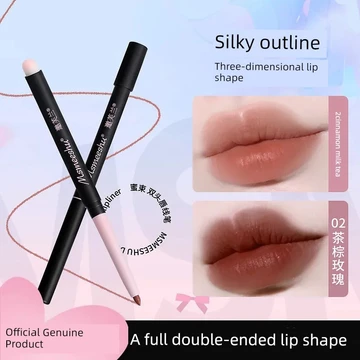 chì kẻ viền môi Hai Đầu Son Môi Lót Cọ Màu Quế Chống Thấm Nước Lâu Dài Không Phai Màu Hai Trong Một Son Môi Bút Chì Không @