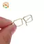 CANAMEK 5 Chiếc Thu Nhỏ Kính Mắt Kim Loại Khung Tròn Không Ống Kính Kính Kính Đồ Chơi Búp Bê Retro Kính DIY Búp Bê Mặc Phụ Kiện Kính CSF