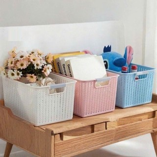Rổ đan chữ nhật nhựa VIỆT NHẬT- Có nắp, không nắp, đựng tài liệu, bánh kẹo, đồ bé 3415