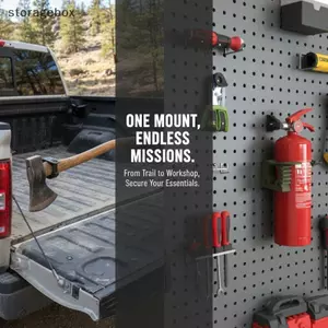 1 / 2 Bộ phụ kiện nội địa Ra đa năng Qui Release Secure Mount ﻿ Cao Su Nặng Qui Nắm Tay Kẹp Gắn Dụng Cụ Giá Đỡ Thiết Bị Đẹp