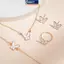 MAKY 5 Chiếc Thời Trang Bướm Mặt Dây Nelace Bông Tai Vòng Tay Bộ Trang Sức Nữ Cô Dâu Cưới Trang Sức Quà Tặng VN