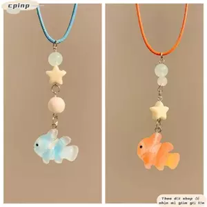 Vòng cổ mặt dây chuyền CPINCP, Dây đầy màu sắc BFF Phụ kiện tình bạn Dây chuyền Vòng cổ, Cá hoạt hình dễ thương hợp thời trang cho bé gái Vòng cổ bạn thân nhất