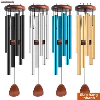 THEHOMECO Nhôm Chuông Gió, 6 Thanh Nhôm Kim Loại Ống Windchime, Mặt Dây Chuyền Zen Khí Quyển Chuông Gió Lớn Vườn
