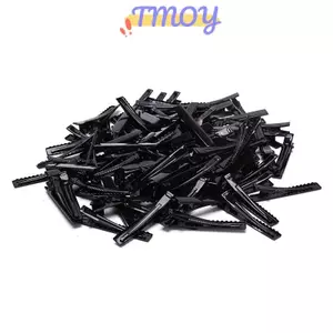 TMOY 100 Chiếc Bla Kẹp Tóc Đơn Prong Cá Sấu Kẹp Tóc Cài Đặt Trống Kẹp Tóc TMOY