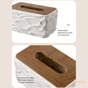 Exhila Hiện Đại Sóng Họa Tiết Hộp Đựng Khăn Giấy Có Giọng Tự Nhiên Phụ Kiện Bàn Làm Việc Văn Phòng Thích Hợp Cho Nhiều Kiểu Phòng