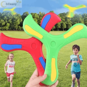 EDIWANY Dạ Quang Boomerang, Tương Tác 360 Độ Quay Lại Trẻ Em Boomerang, Quà Tặng Giải Nén Xếp Hình EVA Mềm Spinner Ba Dây Người Lớn-kids