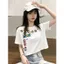 In Hình Áo Thun Tay Ngắn Phong Cách Ngắn Crayon Shin-Chan Hoạt Hình Mùa Hè Nữ Rời Top Nữ Cotton Nguyên Chất