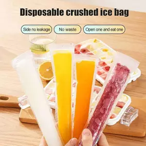 HL 50 / 100 Chiếc Túi Khuôn Làm Đá Dùng Một Lần Lớn Đóng Băng Popsicle Túi Kín Nước Tự Làm Sữa Chua Túi Mịn Với Phễu Dụng Cụ Kem LMWU