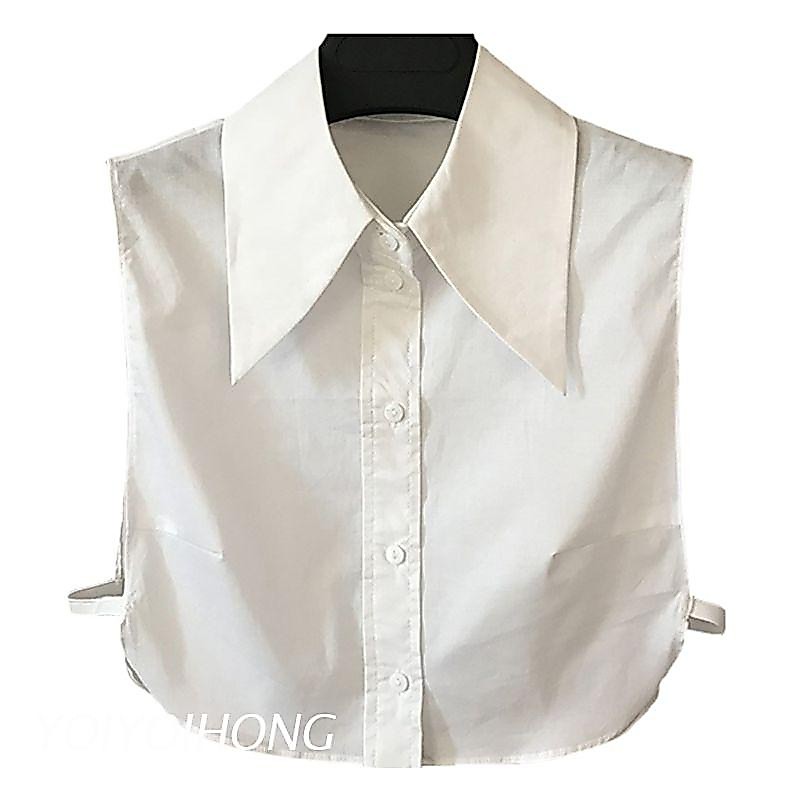 Cổ áo giả vải cotton có thể tháo rời thời trang thanh lịch cho nữ