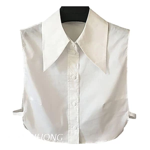 Cổ áo giả vải cotton có thể tháo rời thời trang thanh lịch cho nữ