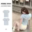 Thiết kế thời trang Sense Hollow kitty thêu vai trước Áo thun ngắn tay nữ mùa hè Phong cách mới Slim-Fit Slim-Fit Slimmer Look Top