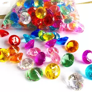 ZENZON Giả Kim Cương Bé Trai Bé Gái Đồ Chơi 20MM 100 Chiếc Mặt Hạt Trang Trí Pha Lê Nhiều Màu Đám Cưới Đá Quý Phụ Đồ Chơi
