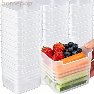 1 / 3 / 5 Cái Hộp Bảo Quản Thực Phẩm Có Thể Xếp Chồng Trong Suốt - Hộp Bảo Quản Tiết Kiệm Không Gian Tủ Lạnh